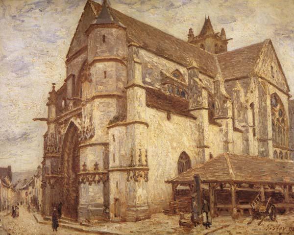 Alfred Sisley The Church at Moret-Icy Weather Sweden oil painting art